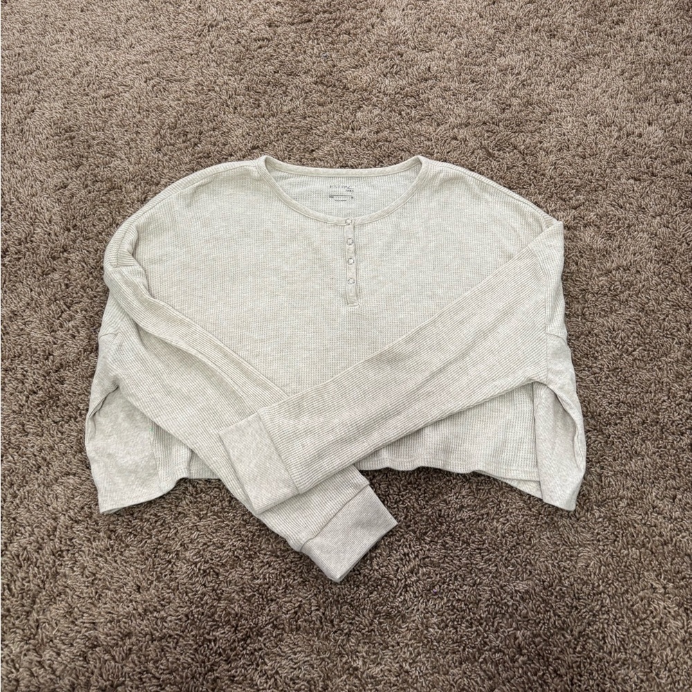 pacsun waffle knit long sleeve